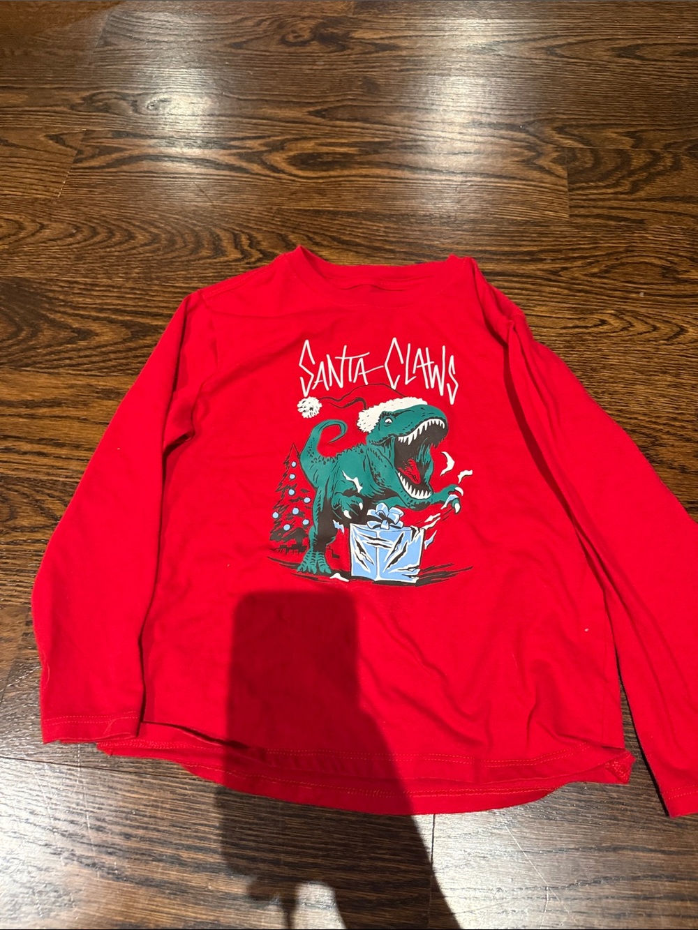 Boys Santa Claus, long sleeve size small (6-7)